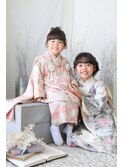 お団子　ツインヘア　ハーフアップ