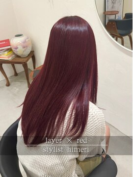 アミー 駒澤(Ammy komazawa) レイヤーカット/ワインレッド/ブリーチなし