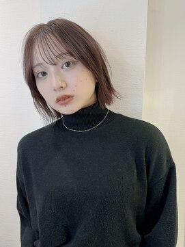 ロンドアベニール 北千住(Lond avenir) ウェーブミディアムメルティカラー×ブリーチなしボブ韓国北千住