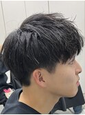 刈り上げマッシュ/フェザーパーマ/刈り上げショートパンク