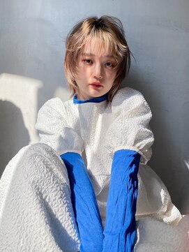 ロンドグロワール 大宮(Lond Gloire) ウェーブミディアムメルティカラー×レイヤーカット韓国[大宮]