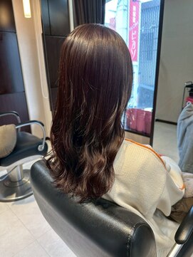 美容室ヒラトヤ 仙北店 こなれロングくせ毛風カールニュアンスカラーモテ髪艶感20代30代