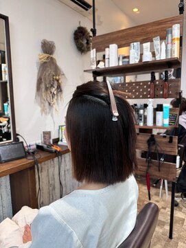 ゴデーレ(GODERE) ココアブラウン×テラコッタ大人可愛いミニボブ20代30代40代