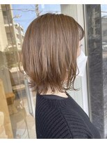 トリート 千葉店(TREAT)&nbsp;ミディアムレイヤー×明るめベージュ