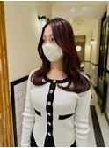 【ボルドーカラー/高橋駿】 韓国、レイヤーカット