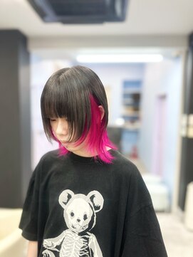 ホワイト 梅田(white) ＊インナー＊ピンク×グレー