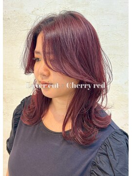 アヴァンセスパスリードット(Avance Spa three.) Layer cut × Cherry red