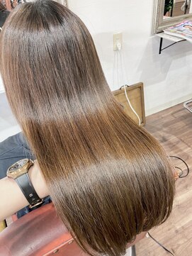 ヘアメイク アンフィ(amphi) 艶絹髪【酸性縮毛矯正】ロングヘア..~*＊.