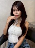 くびれヘア透明感カラー前髪20代30代40代