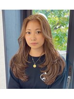 ブレンド 渋谷(BLend)&nbsp;ホワイトグレージュミニウルフデジタルパーマチェリーブラウン