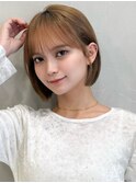 20代30代40代◎ワンカール外ハネボブモテ髪愛され斜めバング