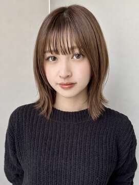 トリッカ シブヤ(TRICCA SHIBUYA) こなれミディミディアムヘア切りっぱなしボブくびれヘア10代20代
