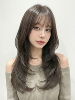 グランツ(GLANZ) 【韓国風レイヤー】小顔くびれカット×透明感グレージュで上品に