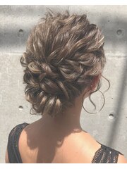 結婚式★ヘアセット★大人ルーズヘア★ノットヘア