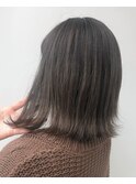 【ALIVE 吉祥寺】透明感アッシュグレーハイライト外ハネボブ