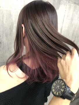 ミラク 町田(MIRAC) 【MIRAC町田店河原崎】ピンクヴァイオレットインナーカラー