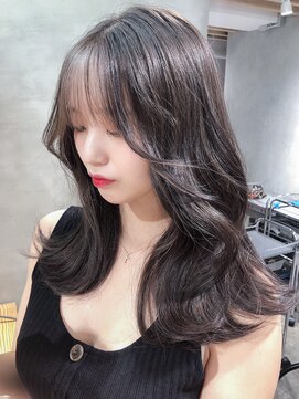 アイティーバイアルバム 藤沢店(IT by ALBUM) 透明感グレージュ_カーキグレージュフェザーバング_ba352651