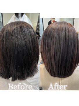 ラブクロムトーキョー オモテサンドウ(LOVECHROME OMOTESANDO) 美髪ストレート　簡単スタイリング　ツヤ髪