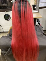 ヘアー アート オクロック(HAIR ART O'CLOCK)&nbsp;赤バレイヤージュ