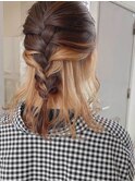 インナーカラー×ヘアアレンジ