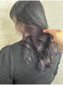 インナーカラーパープル10代20代12650円オルチャンヘア