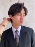 men'sショート/韓国ヘア/センターパート/アップバング/清澄白河