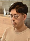 大人ナチュラルショートアップバング【メンズカットメンズヘア】