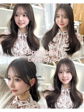 アフロートリノ(AFLOAT Leino) 大人可愛い韓国レイヤーカット　くびれヘア似合わせ顔周りカット