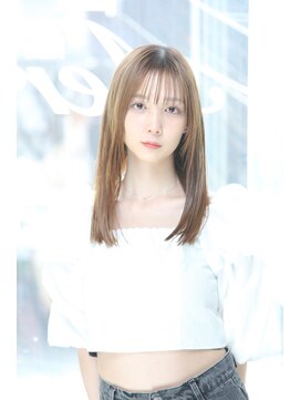 アエレ(Aere) 【Aere池袋】シースルーバング×ヌードベージュストレート小林