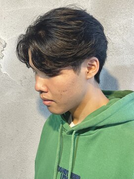 ニアウ 高崎店(Niau) メンズセンターパートニュアンスフェザー群馬高崎眉毛