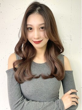 ヴェイン 渋谷(vain) ★くびレイヤーエモージュ黒髪グレーベージュレイヤーロング