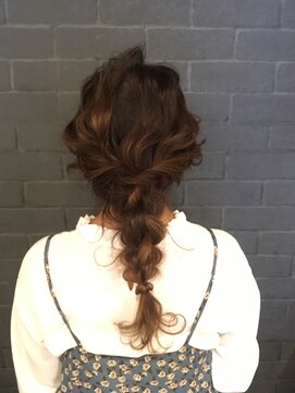 ヘアーメイクロージー 八軒店 (HAIR MAKE ROSY) ヘアセット編み下ろしパーティーヘアアレンジヘア三つ編み