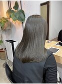 髪質改善 レイヤーカット オリーブカラー ツヤ髪 20.30代女性