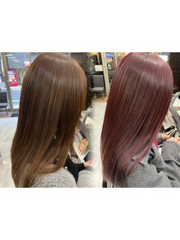 METEO,COREMEなど厳選薬剤で毛先まで艶やかでまとまりのある美髪に♪パサつきや広がりもしっとりまとまる◎