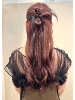 ショコラ ナンバ(Chocolat NAMBA)&nbsp;#三つ編みアレンジ　#リボンアレンジ　#カチモリヘア
