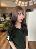 女性らしい◎ナチュラルグラデーション×ゆるウェーブミディ