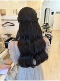 ヨシンモリ×ハーフアップ