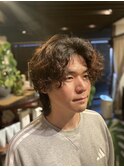 MEN’S HAIR/サーフカール/刈り上げセンターパート