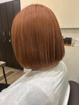 ル ジャルダン 戸塚店(le jardin)&nbsp;オレンジカラー／ブリーチ/ボブ/20代/30代/40代