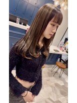 ラグ バイ シゲルカットクラブ 神田久志本店(lag) ナチュラル艶ストレート × シースルーバング