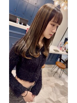 ラグ バイ シゲルカットクラブ 神田久志本店(lag) ナチュラル艶ストレート × シースルーバング