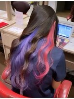 アース 会津若松店(HAIR&MAKE EARTH)&nbsp;ピンク×パープル インナーカラー