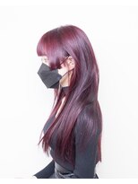 ルプラ ガーデン(le-pla garden) レッド#ダブルカラー#ストレートロング#ケアブリーチ#豊橋#豊川