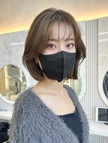 アフロートリノ(AFLOAT Leino)&nbsp;【修】20代30代40代◎透明感カラー×韓国切りぱなしボブ