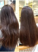 乾かしただけでまとまるのは縮毛矯正◎ロングレイヤーもまとまる