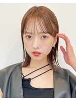 サンド 銀座(sand) ぷつっとミディアムボブ☆シースルー前髪で抜け感を