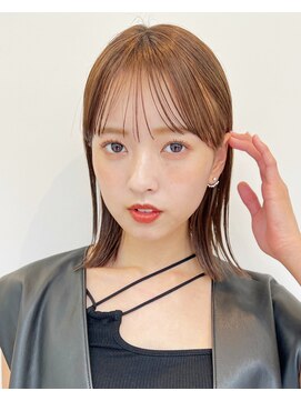 サンド 銀座(sand) ぷつっとミディアムボブ☆シースルー前髪で抜け感を