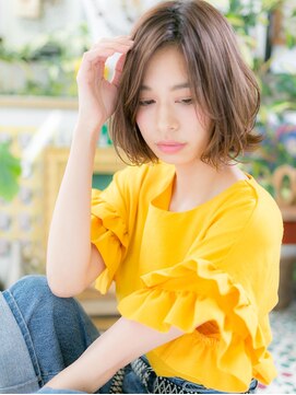 カバーヘアアンドスパ ブリス 浦和(COVER HAIR&SPA bliss) くせ毛風ダークアッシュくびれボブレイヤーh2浦和20代30代40代!