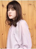 【buZon ブゾン】外ハネロブ前髪パーマ×グレーベージュ