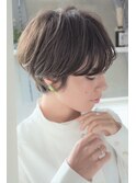 前髪あり丸みショートボブ大人かわいいひし形20代30代40代50代
